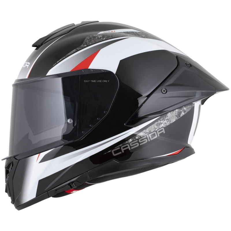 Integrálna helma na motorku Cassida Integral GTS 2.1 Mega čierno-bielo-červená