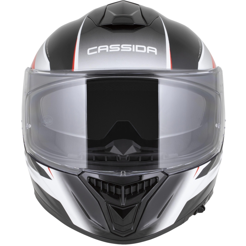 Integrálna helma na motorku Cassida Integral GTS 2.1 Mega čierno-bielo-červená