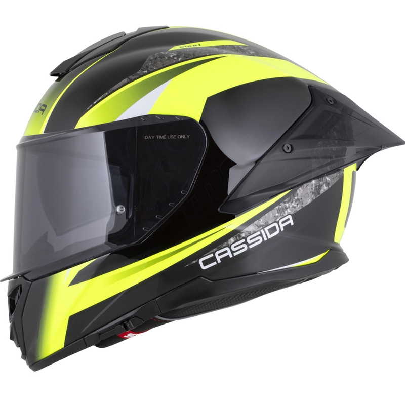 Integrálna helma na motorku Cassida Integral GTS 2.1 Mega čierno-fluo žlto-biela
