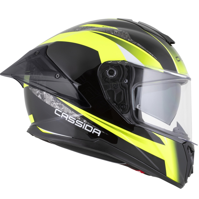 Integrálna helma na motorku Cassida Integral GTS 2.1 Mega čierno-fluo žlto-biela