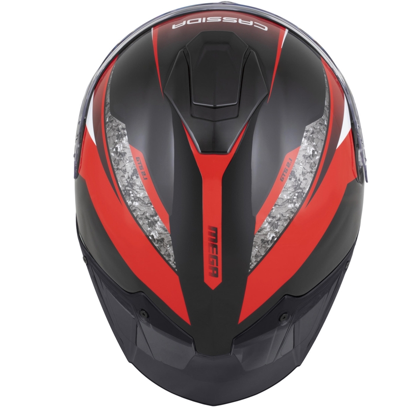 Integrálna helma na motorku Cassida Integral GTS 2.1 Mega čierno-červeno-biela