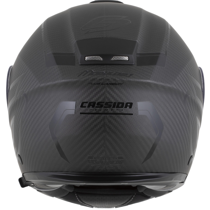 Vyklápacia helma na motorku Cassida Modulo 2.1 Plus Carbon BlackOut matná čierna