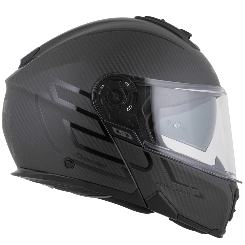 Vyklápacia helma na motorku Cassida Modulo 2.1 Plus Carbon BlackOut matná čierna