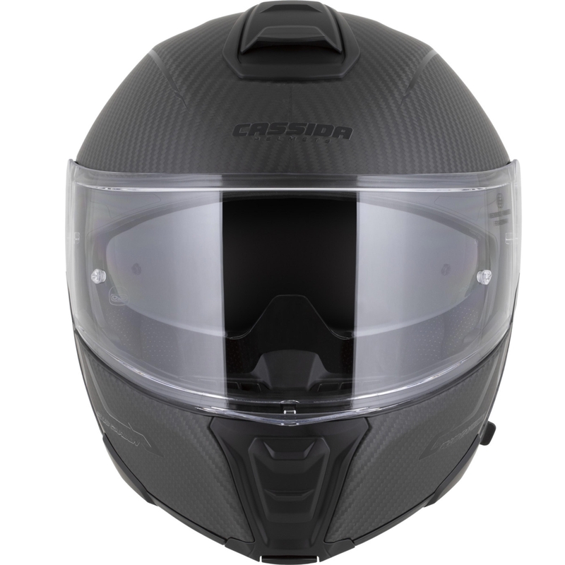 Vyklápacia helma na motorku Cassida Modulo 2.1 Plus Carbon BlackOut matná čierna