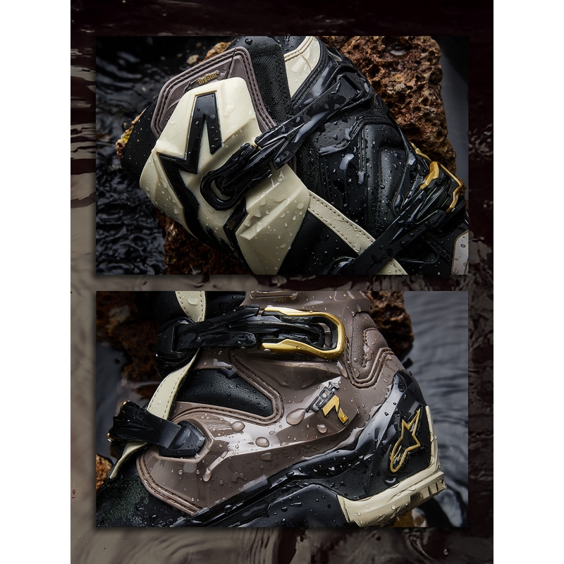 Topánky na motorku Alpinestars TECH 7 Enduro Drystar čierno-tmavo šedo-zlaté