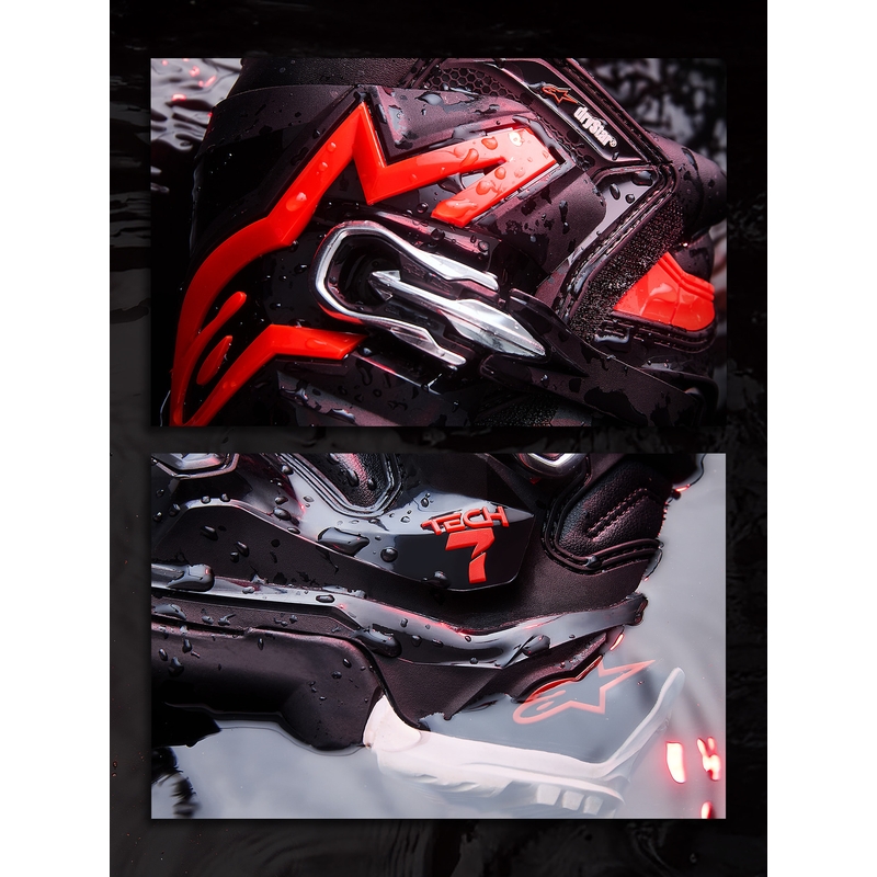 Topánky na motorku Alpinestars TECH 7 Enduro Drystar čierno-fluo červeno-biele