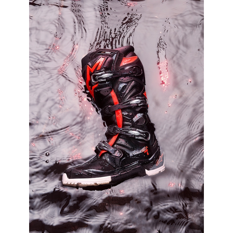 Topánky na motorku Alpinestars TECH 7 Enduro Drystar čierno-fluo červeno-biele