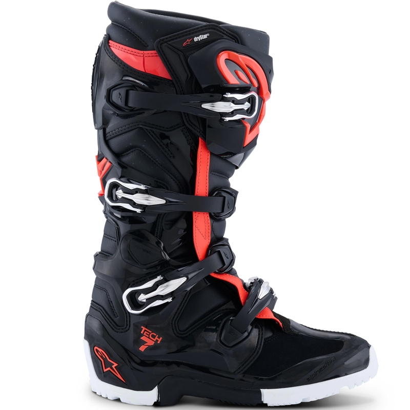 Topánky na motorku Alpinestars TECH 7 Enduro Drystar čierno-fluo červeno-biele