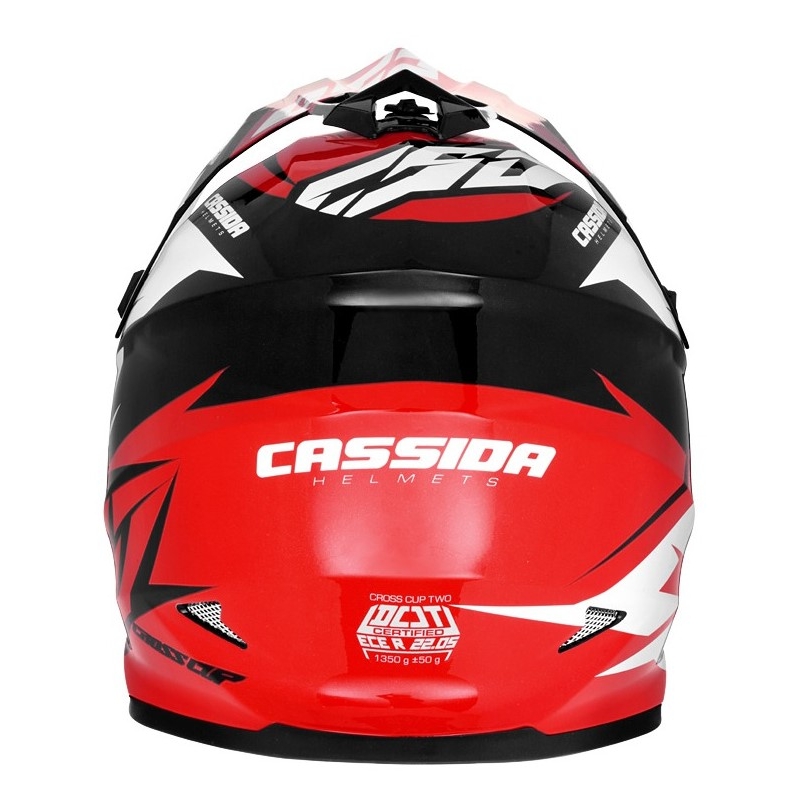 Motokrosová prilba Cassida Cross Cup Two čierno-bielo-červená