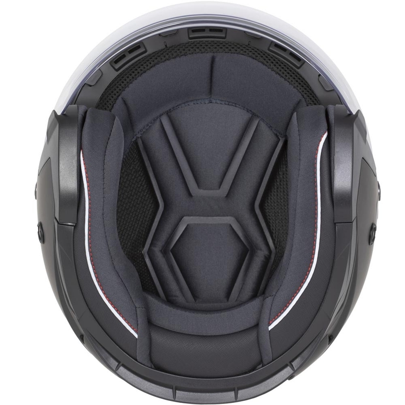 Otvorená helma na motorku Cassida Reflex 2.0 Safety matná čierno-šedo-reflexná strieborná