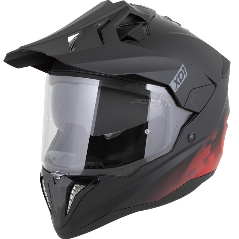 Enduro helma na motorku ZED XD1 matná čierno-červená