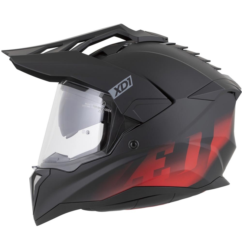 Enduro helma na motorku ZED XD1 matná čierno-červená