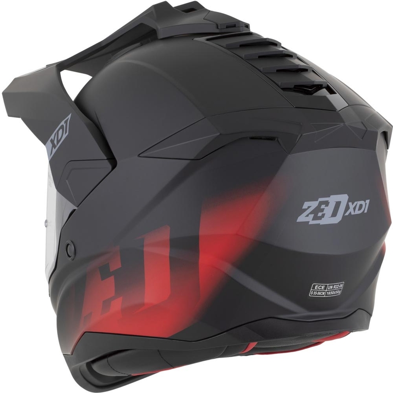 Enduro helma na motorku ZED XD1 matná čierno-červená