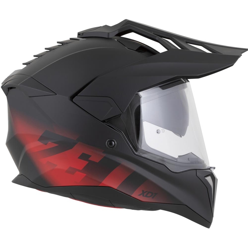 Enduro helma na motorku ZED XD1 matná čierno-červená