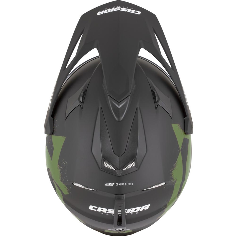 Enduro helma na motorku Cassida Tour 2.0 Crew matná čierno-tmavo zelená