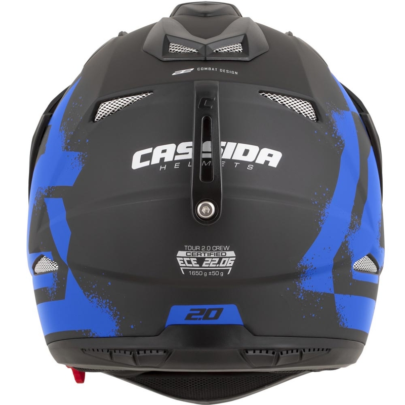 Enduro helma na motorku Cassida Tour 2.0 Crew matná čierno-modrá