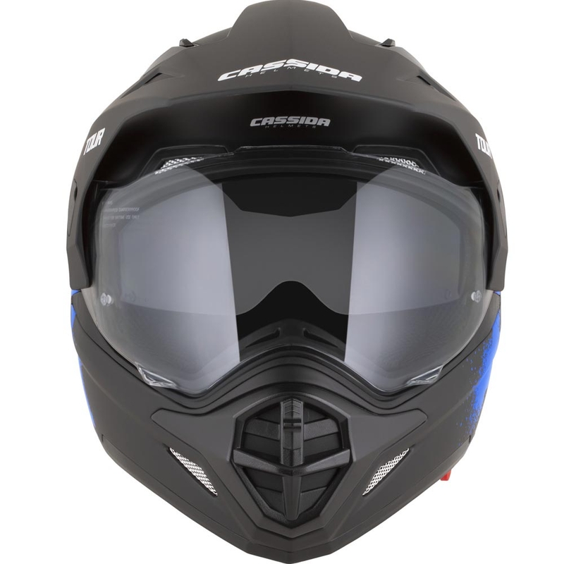 Enduro helma na motorku Cassida Tour 2.0 Crew matná čierno-modrá
