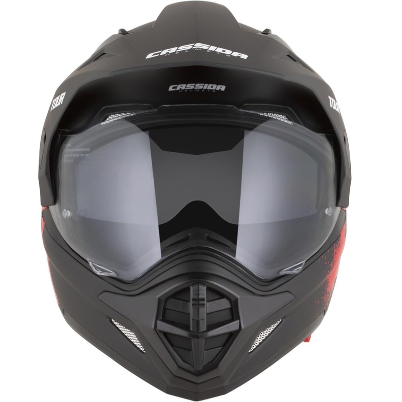 Enduro helma na motorku Cassida Tour 2.0 Crew matná čierno-červená