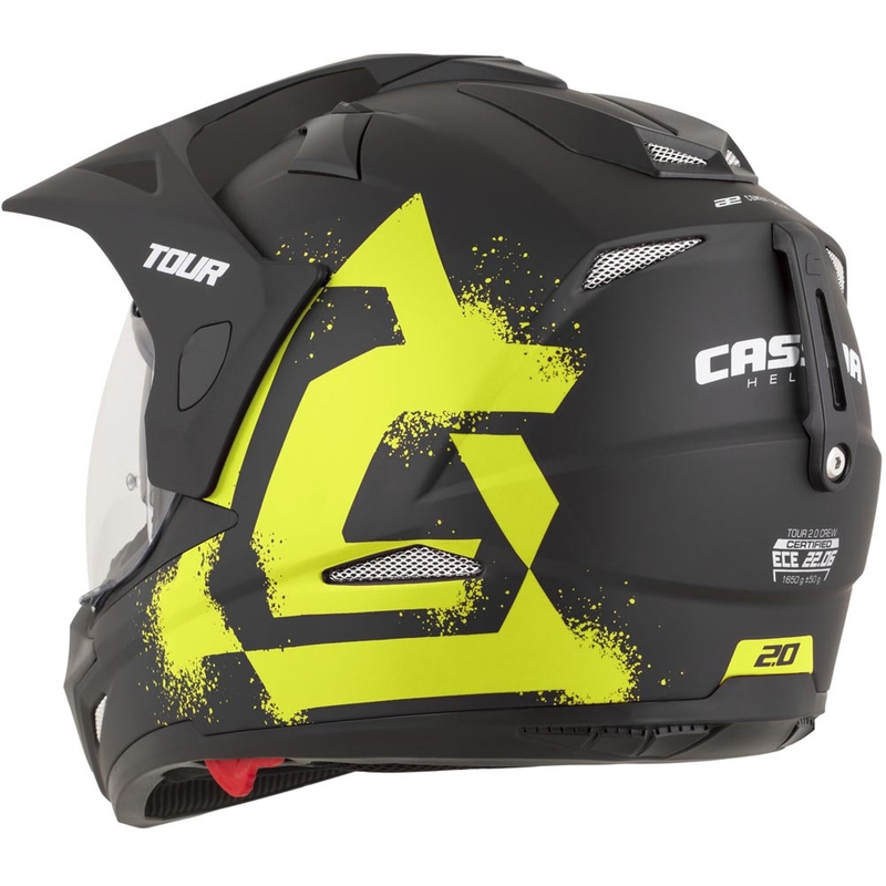 Enduro helma na motorku Cassida Tour 2.0 Crew matná čierno-fluo žltá