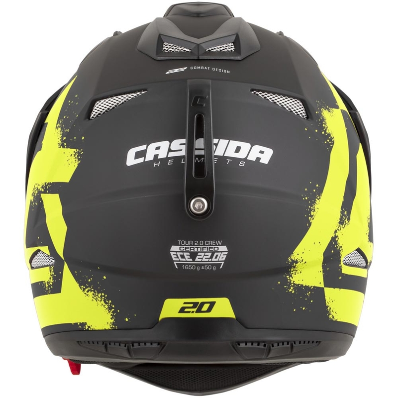 Enduro helma na motorku Cassida Tour 2.0 Crew matná čierno-fluo žltá