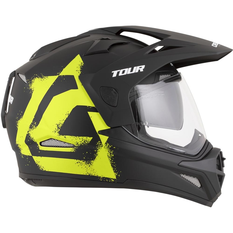 Enduro helma na motorku Cassida Tour 2.0 Crew matná čierno-fluo žltá