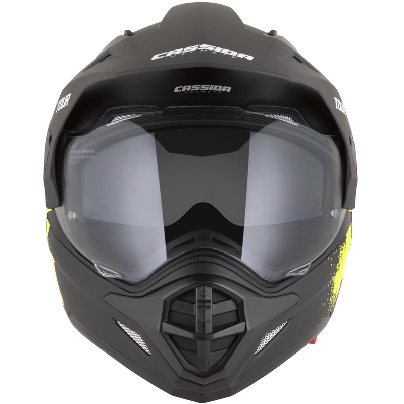 Enduro helma na motorku Cassida Tour 2.0 Crew matná čierno-fluo žltá