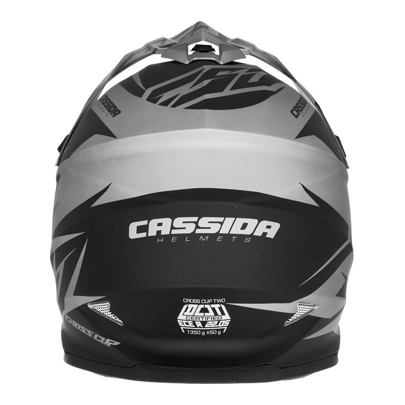 Motokrosová prilba Cassida Cross Cup Two čierno-šedá