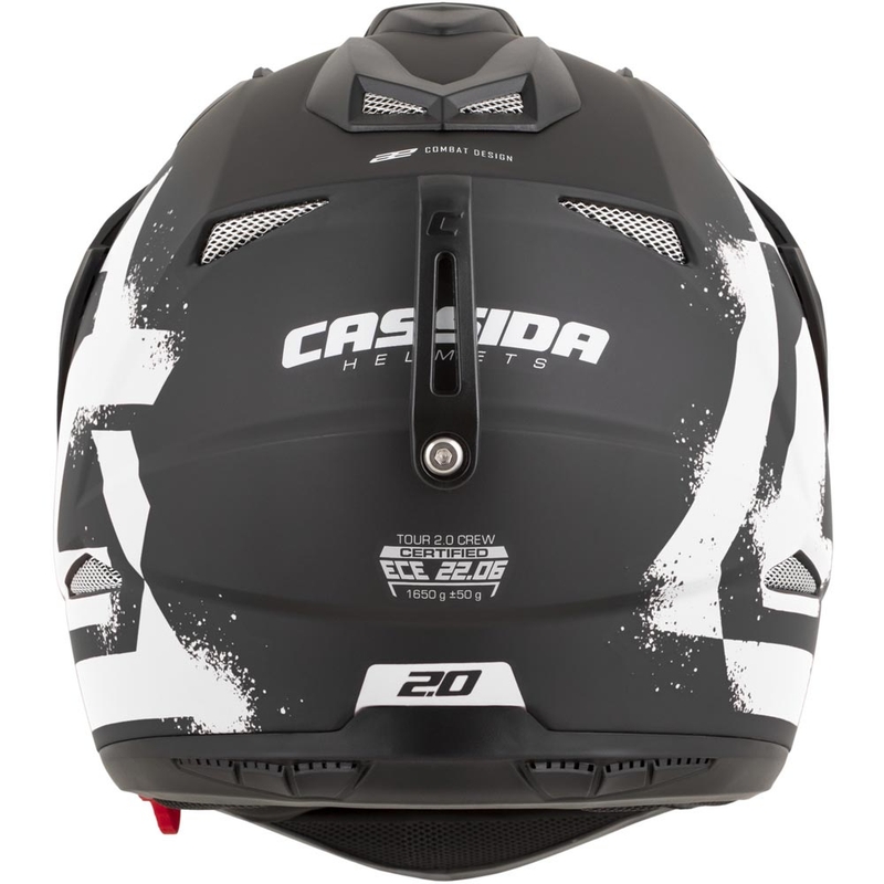 Enduro helma na motorku Cassida Tour 2.0 Crew matná čierno-biela
