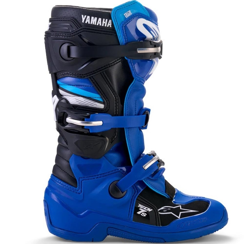 Detské motokrosové topánky Alpinestars TECH 7 S YAMAHA kolekcia modro-bielo-čierne
