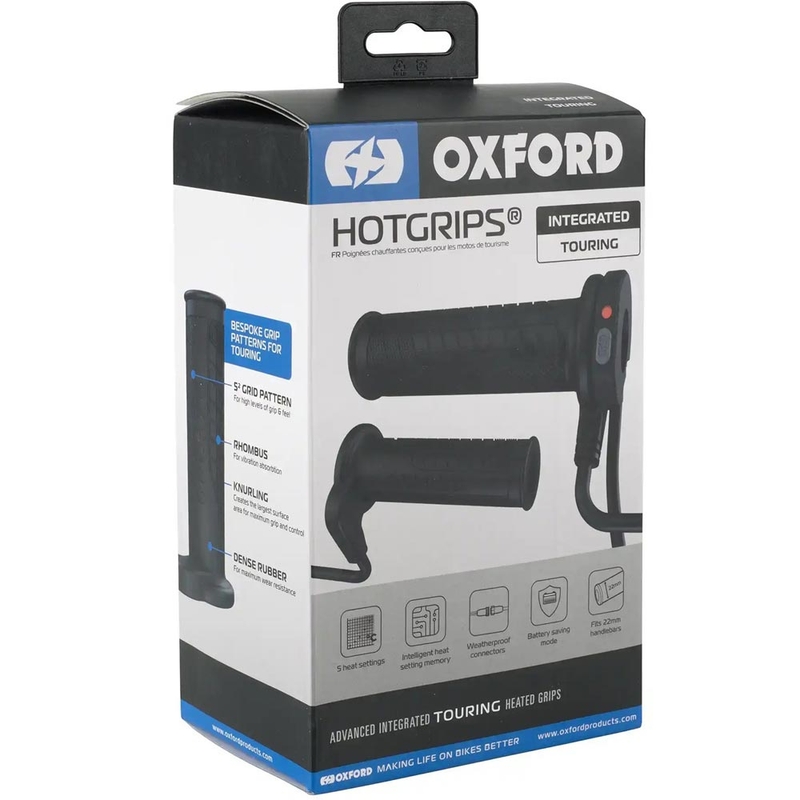 Vyhrievané gripy Oxford HotGrips Advanced Integrated Touring čierne