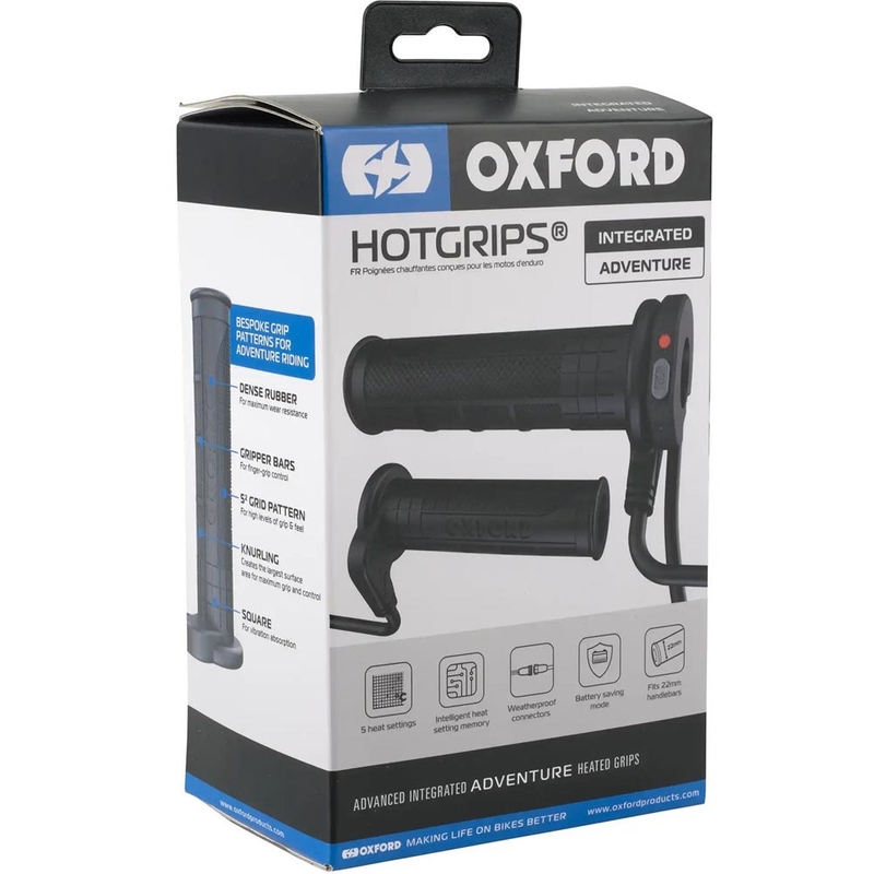 Vyhrievané gripy Oxford HotGrips Advanced Integrated Adventure čierne