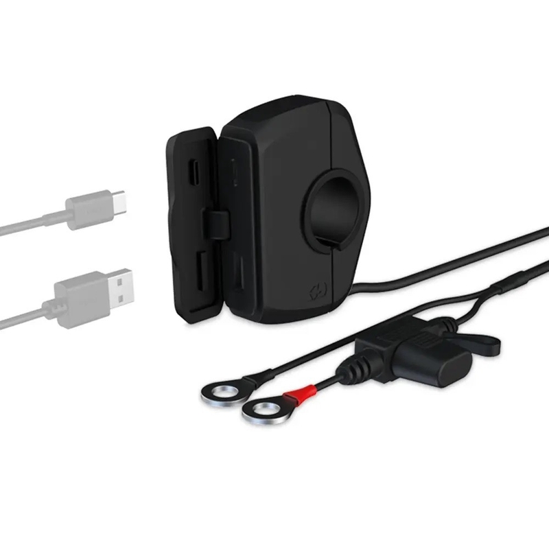 Zásuvka tenká Oxford USB-C a USB-A čierna