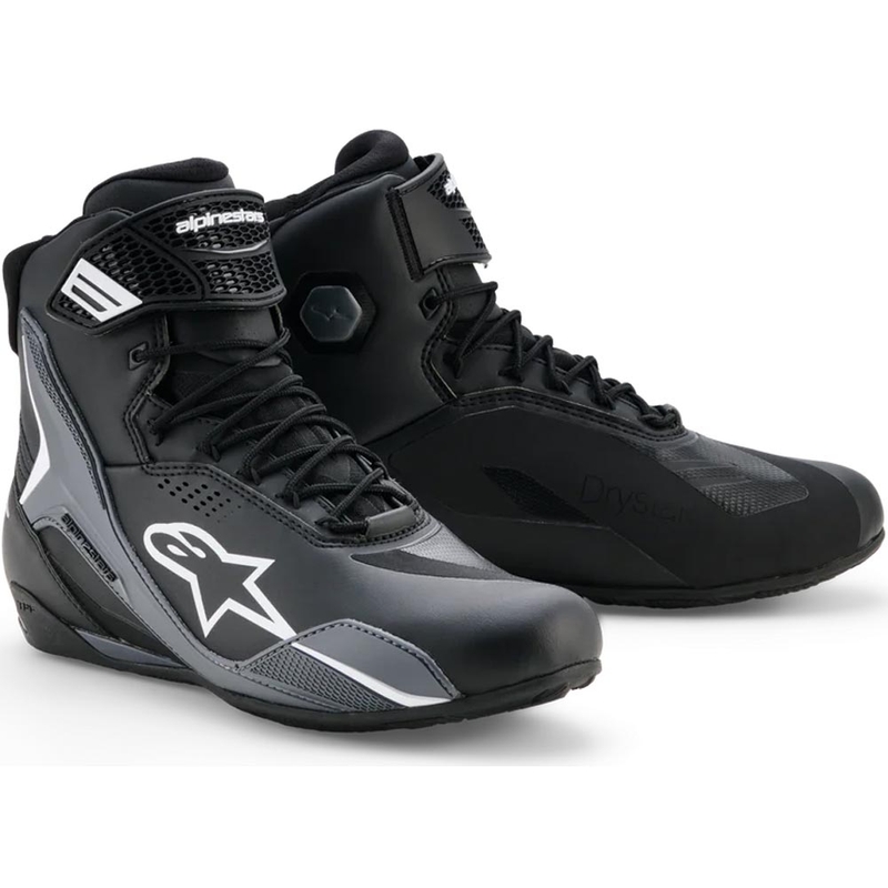 Topánky na motorku Alpinestars Faster-4 Drystar čierno-tmavo šedo-biele