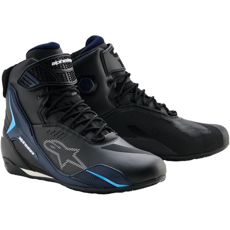 Topánky na motorku Alpinestars Faster-4 Drystar čierno-modro-biele