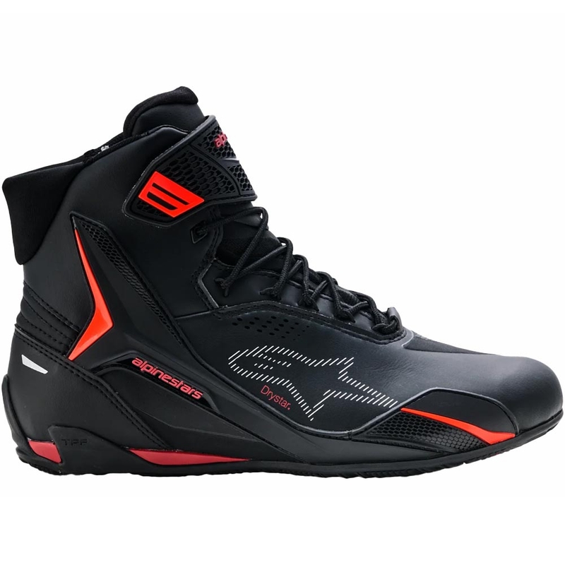 Topánky na motorku Alpinestars Faster-4 Drystar čierno-fluo červené
