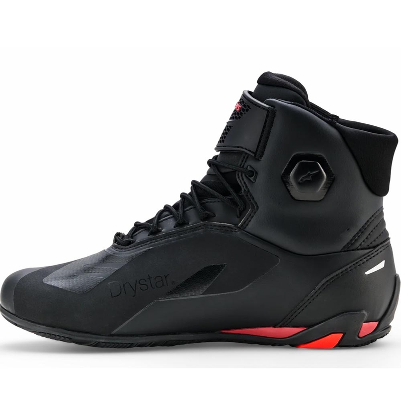 Topánky na motorku Alpinestars Faster-4 Drystar čierno-fluo červené