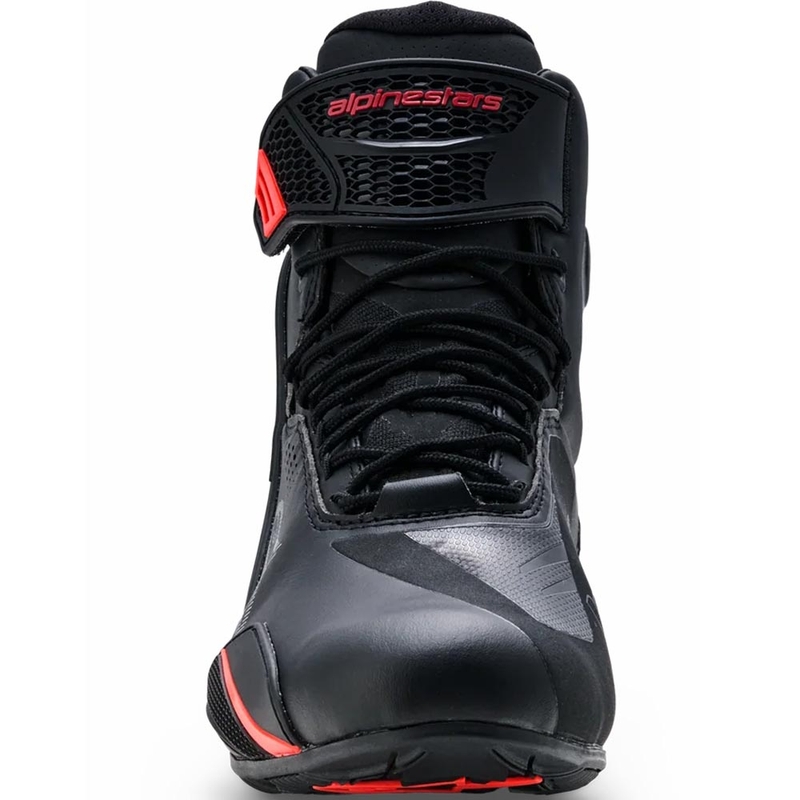 Topánky na motorku Alpinestars Faster-4 Drystar čierno-fluo červené