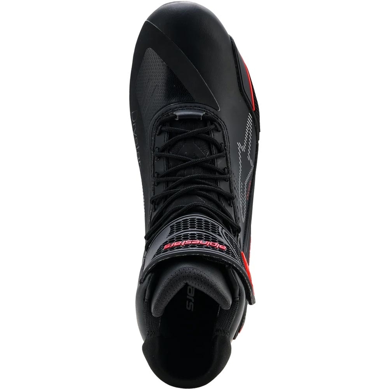 Topánky na motorku Alpinestars Faster-4 Drystar čierno-fluo červené