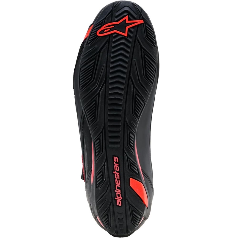 Topánky na motorku Alpinestars Faster-4 Drystar čierno-fluo červené