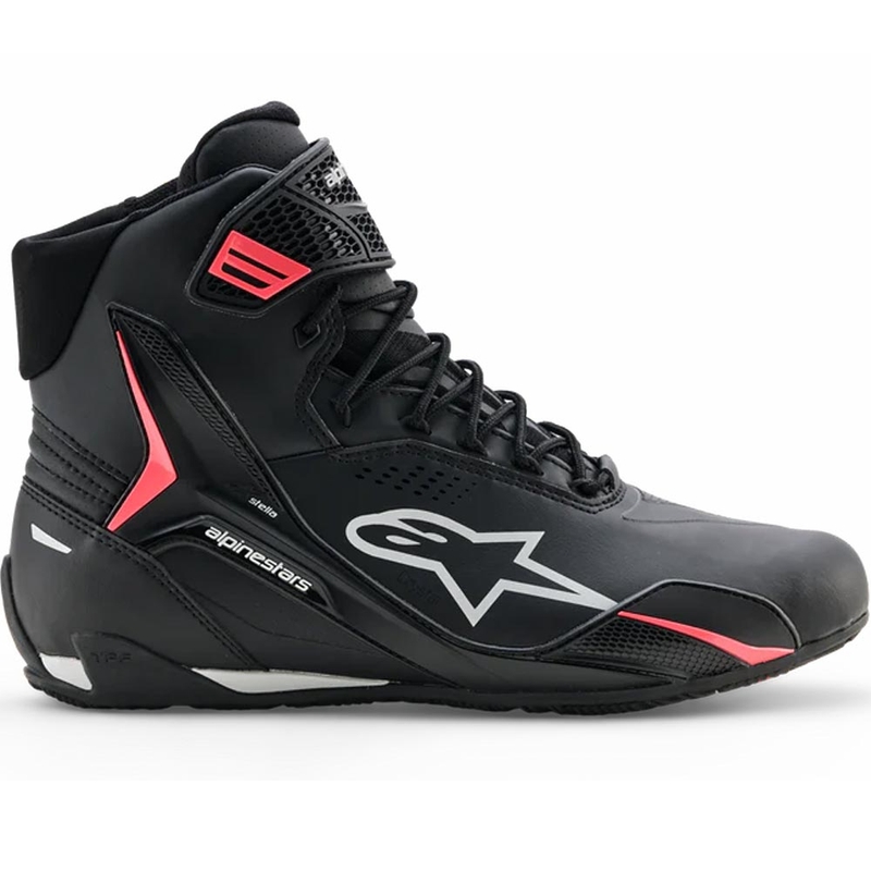Dámske topánky na motorku Alpinestars Stella Faster-4 Drystar čierno-šedo-červené