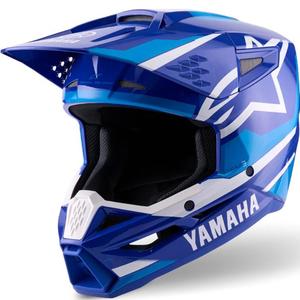 Motokrosová prilba na motorku Alpinestars S-M3 YAMAHA kolekcia modro-biela
