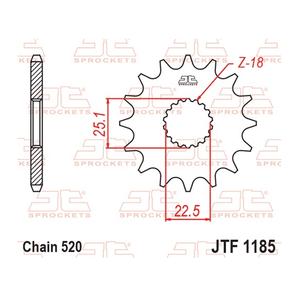Reťazové koliečko JT JTF 1185-17RB 17T, 520 pogumované