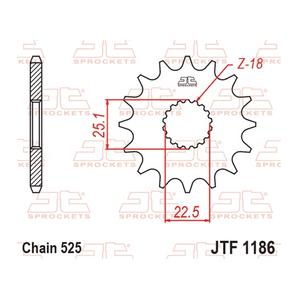 Reťazové koliečko JT JTF 1186-16RB 16T, 525 pogumované