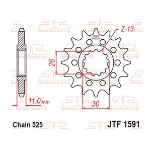 Reťazové koliečko JT JTF 1591-16 16T, 525