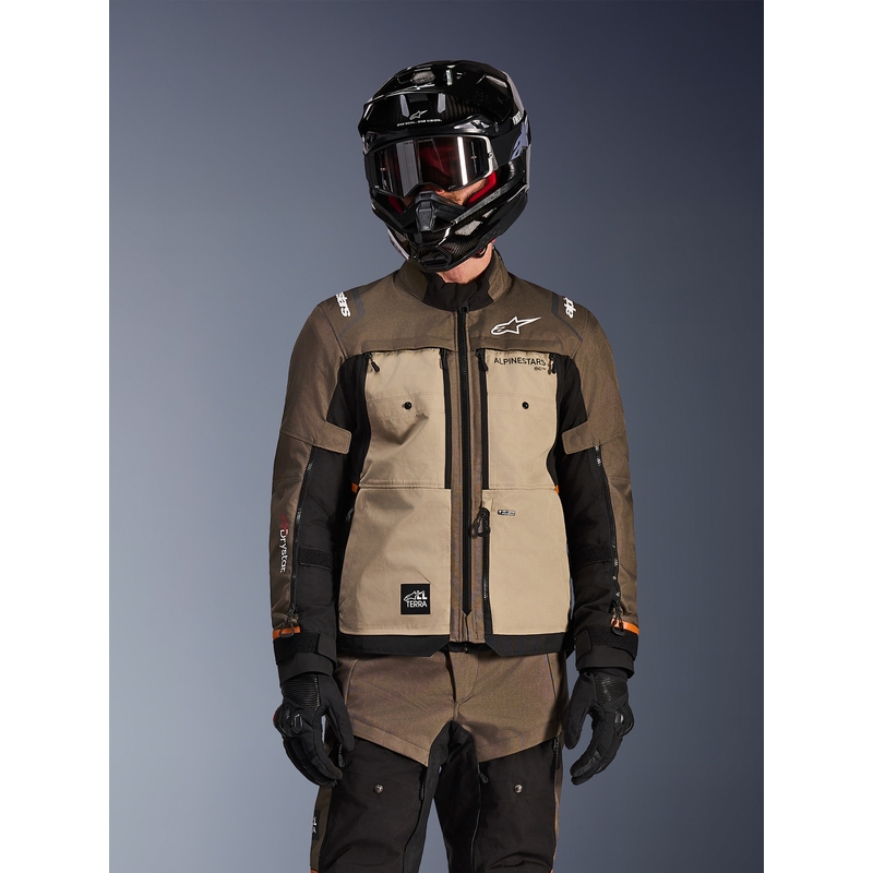 Bunda na motorku Alpinestars Cusco Drystar hnedo-čierna