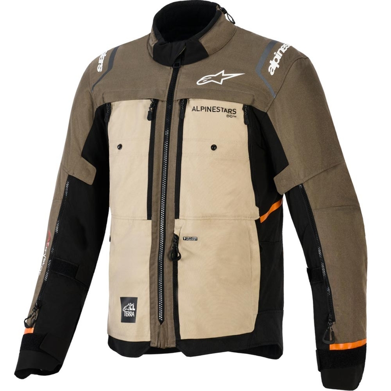 Bunda na motorku Alpinestars Cusco Drystar hnedo-čierna