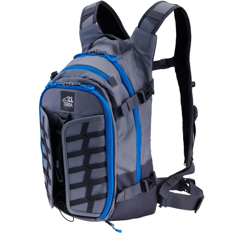 Batoh na motorku Alpinestars AT-15 tmavo šedo-šedo-modrý 15 l