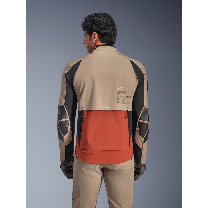 Bunda na motorku Alpinestars AMT-8 Stretch Drystar XF hnedo-oranžovo-čierna