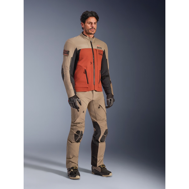 Bunda na motorku Alpinestars AMT-8 Stretch Drystar XF hnedo-oranžovo-čierna