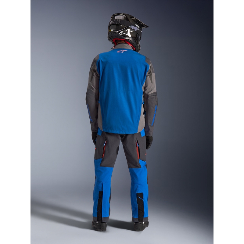 Bunda na motorku Alpinestars Maxdura Drystar XF modro-tmavo šedá